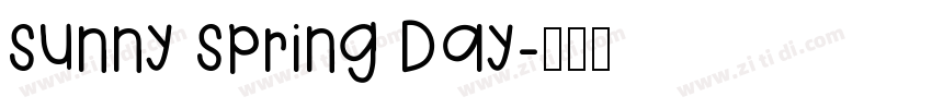 Sunny Spring Day字体转换